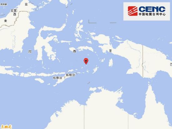 班达海发生7.1级地震 或在震源周围引发局地海啸