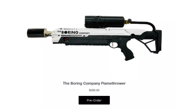 马斯克的火焰喷射器热销:销售额超过400万美元