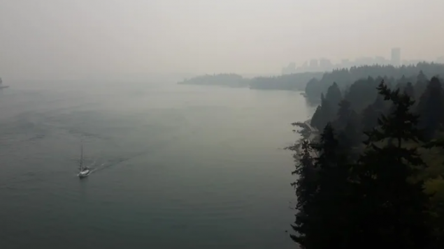 森林火灾让大温空气质量没最差只有更差