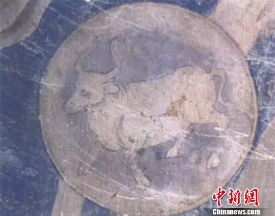 图为莫高窟第61窟绘有“黄道十二宫”，即今天的十二星座。敦煌研究院供图