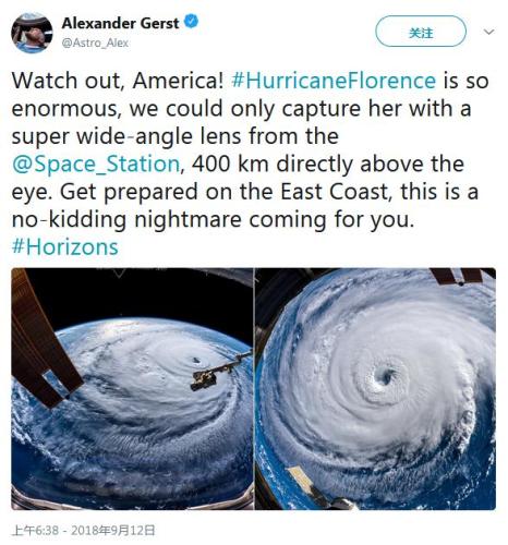 “佛罗伦斯”逼近！美国东部2500万人将遭飓风冲击