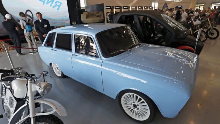 卡拉什尼科夫公司研制的电动超级跑车概念车CV-1，2018年8月24日在莫斯科一个军工产品展销会亮相