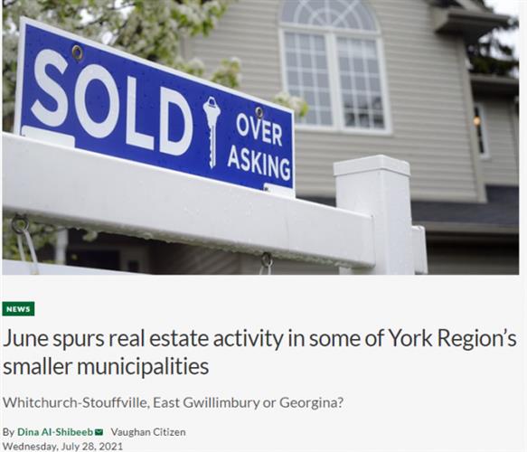 约克区6月新房销售：3个小镇最抢眼