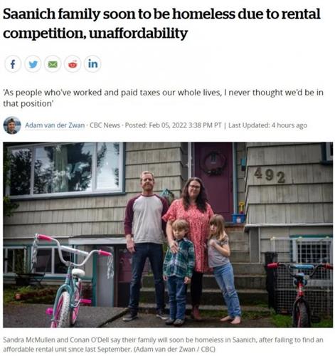 租金飙升！加拿大这个中产家庭无家可归