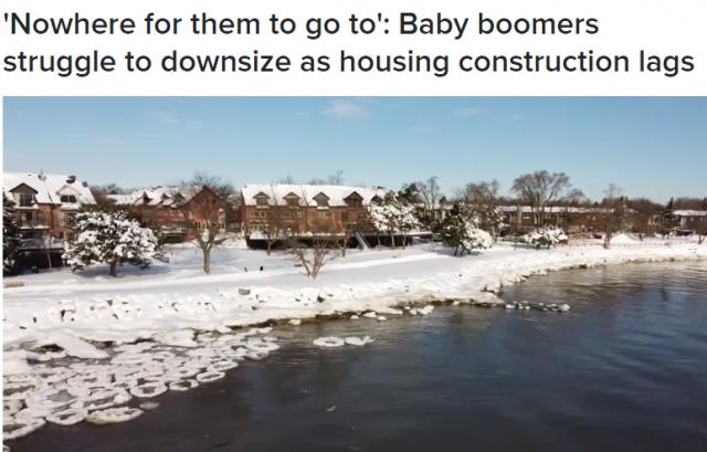 多伦多一大批想换小房的退休人士无处可去