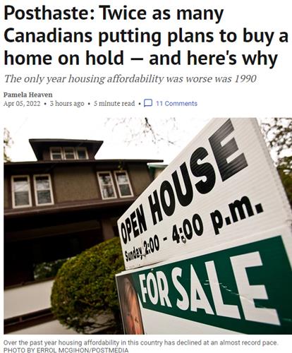 家庭收入70%扔进房子！一半加拿大人推迟买房