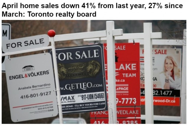 多伦多房市拐点出现：销量大跌房价下滑