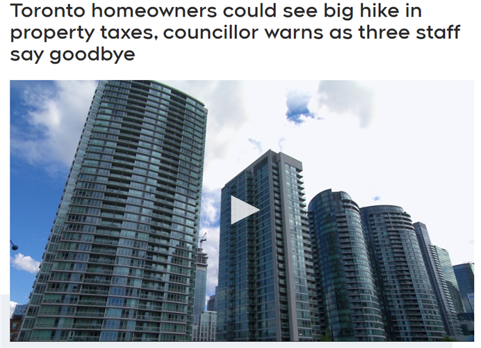 多伦多市议会爆出大瓜 明年地税涨幅要跟上通胀