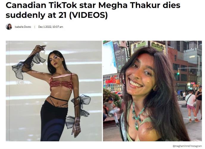 加拿大21岁TikTok女明星突然去世，拥百万粉丝