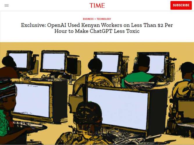 最低时薪仅9元!ChatGPT背后的“血汗工厂”曝光