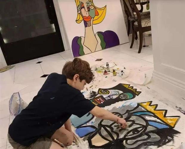 10岁神童被誉为“当代毕加索” 一幅画卖出百万