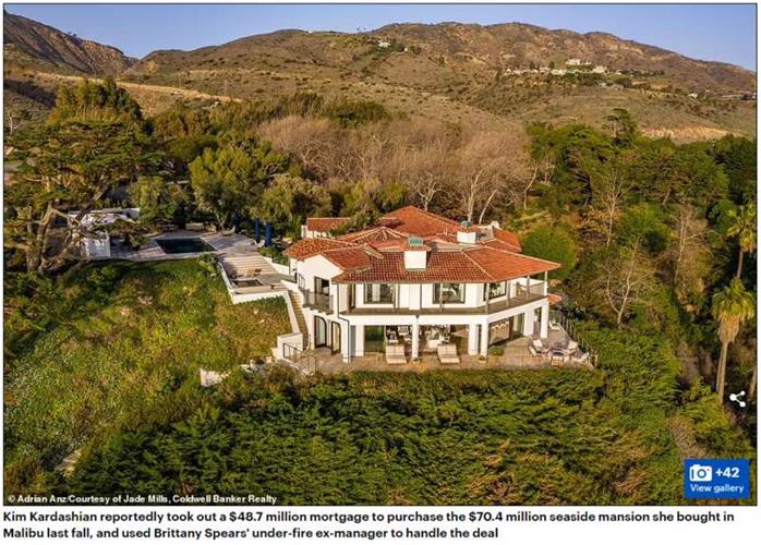 壕!金大姐在洛杉矶买豪宅,每月房贷27.8万美元