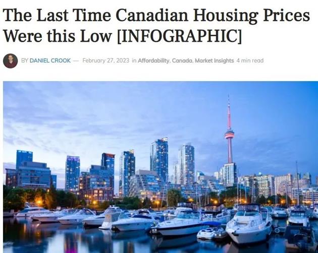 加拿大房价大跌！上一次这么低是什么时候？答案让人吃惊