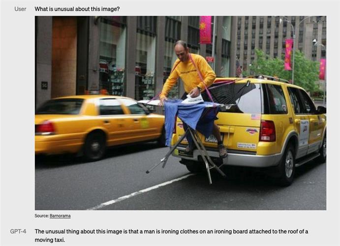 问及图中异常之处，GPT-4也可以找出。