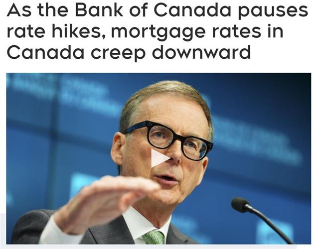 央行暂停加息贷款利率开始下滑，5年固定利率最低4.29%