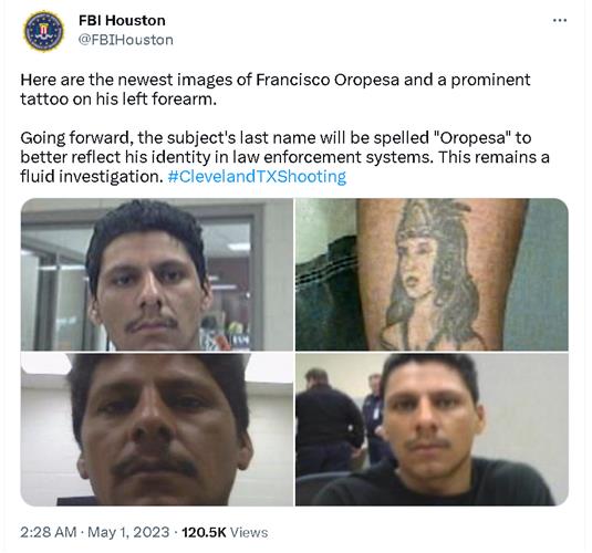 FBI悬赏征求关于凶手的线索。