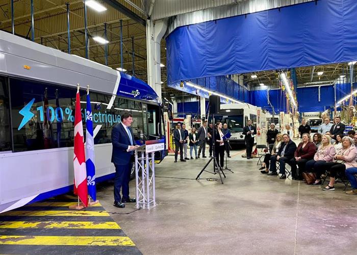 联邦与魁省联手，启动北美最大的电动巴士项目