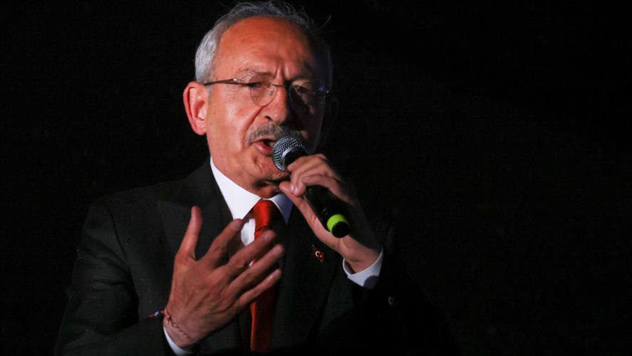 克勒奇达尔奥卢在安卡拉集会上讲话。 路透社