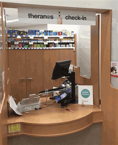 Theranos曾推出真实的验血站，被揭发是骗局令人大跌眼镜。 网上图片