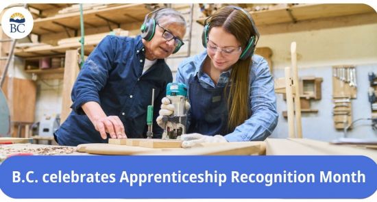 BC省专上教育及未来技术厅长就学徒表彰月发表声明