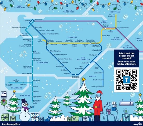 运联公布2025年圣诞主题天车线图 你家附近站名暱称是？