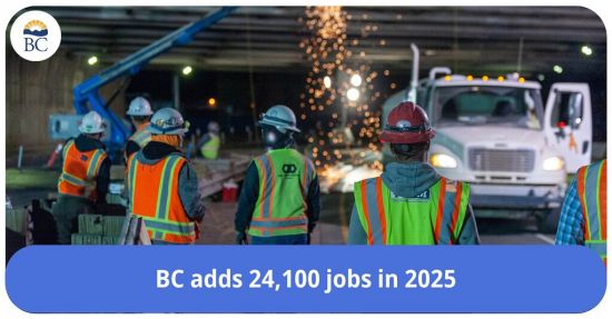 BC省就业及经发厅长就2025年12月劳动力调查结果发表声明