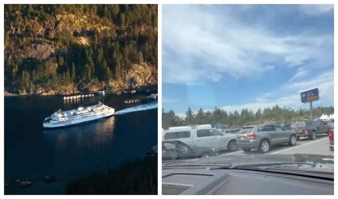 世界杯后周末BC渡轮仍一位难求 阿省旅客未预约排逾7小时