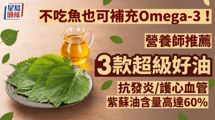 不吃鱼也可补充Omega-3！营养师推荐3款超级好油抗发炎/护心血管 紫苏油含量高达60%