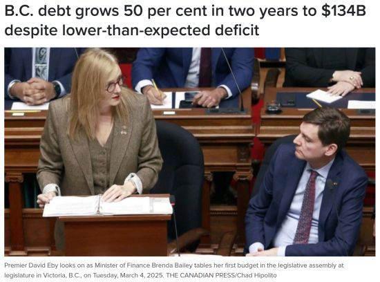 BC省债务两年暴涨50%升至1340亿! 财政厅长承认压力山大 基础设施投资创纪录!
