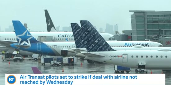 加拿大750名飞行员即将罢工! 今日取消6个航班! 多伦多受影响!
