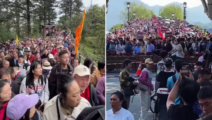 中国国庆黄金周：十大热门景区排行出炉 各景区再现人海